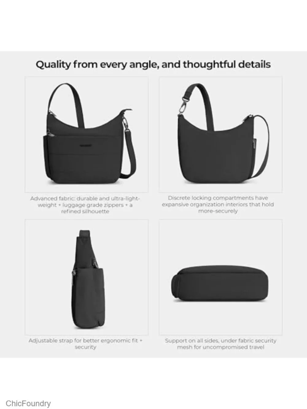 Anti-theft Medium Crossbody with RFID Blocking